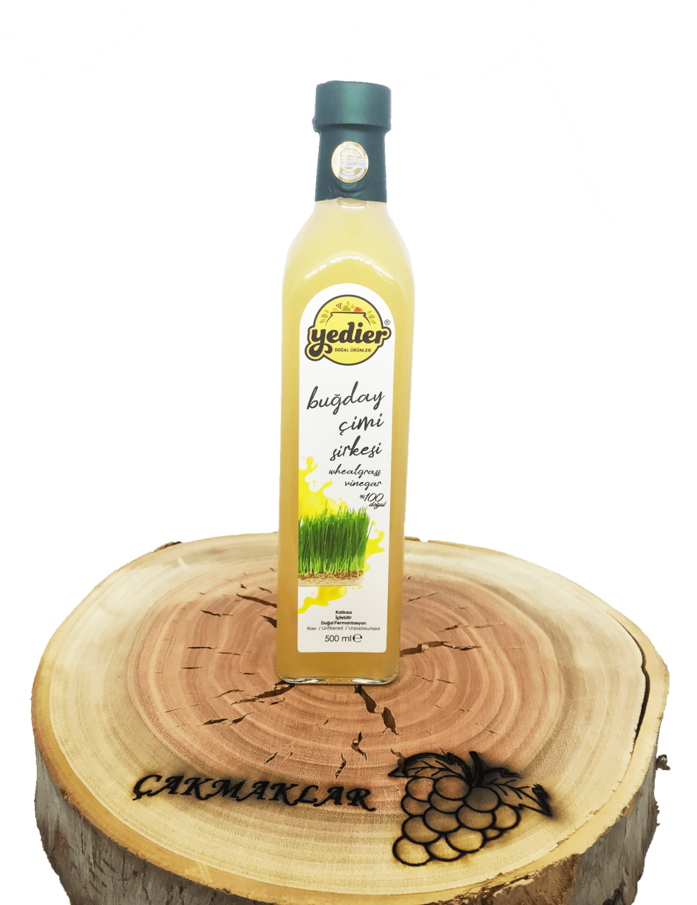 Yedier Buğday Çimi Sirkesi Doğal Fermente (500ml)