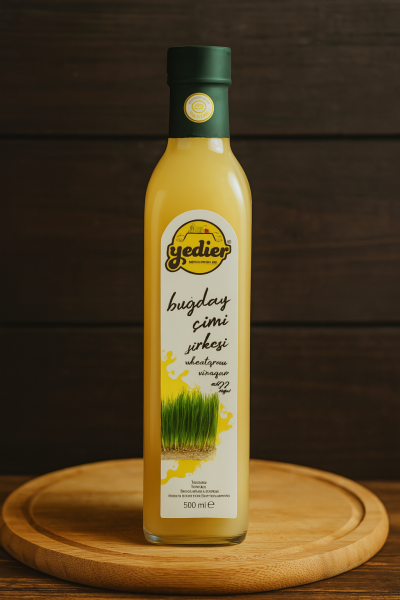 Yedier Buğday Çimi Sirkesi Doğal Fermente (500ml)