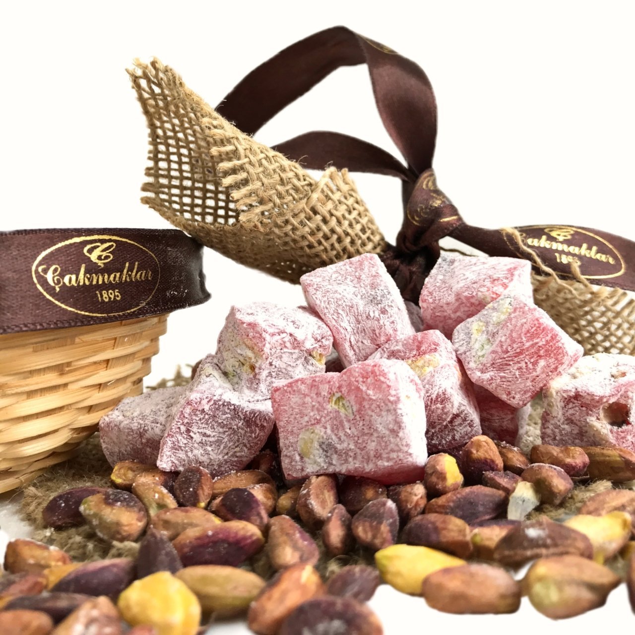 Çifte Kavrulmuş A. Fıstıklı Tozlu Narlı Lokum